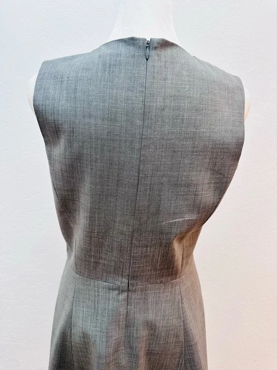 Theory Sleek Sleeveless Gray Fit-and-Flare Dress - Picture 4 of 7